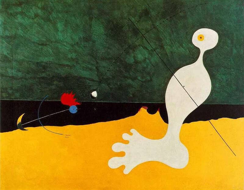Person Throwing a Stone at a Bird, 1926 by Joan Miro