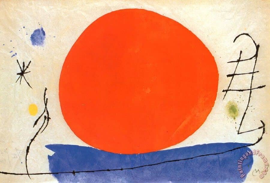 The Red Sun, 1950 by Joan Miro