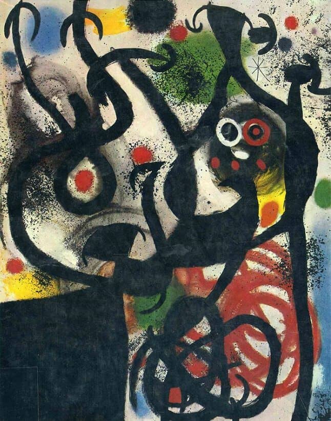 Woman and Birds in the Night, 1968 by Joan Miro
