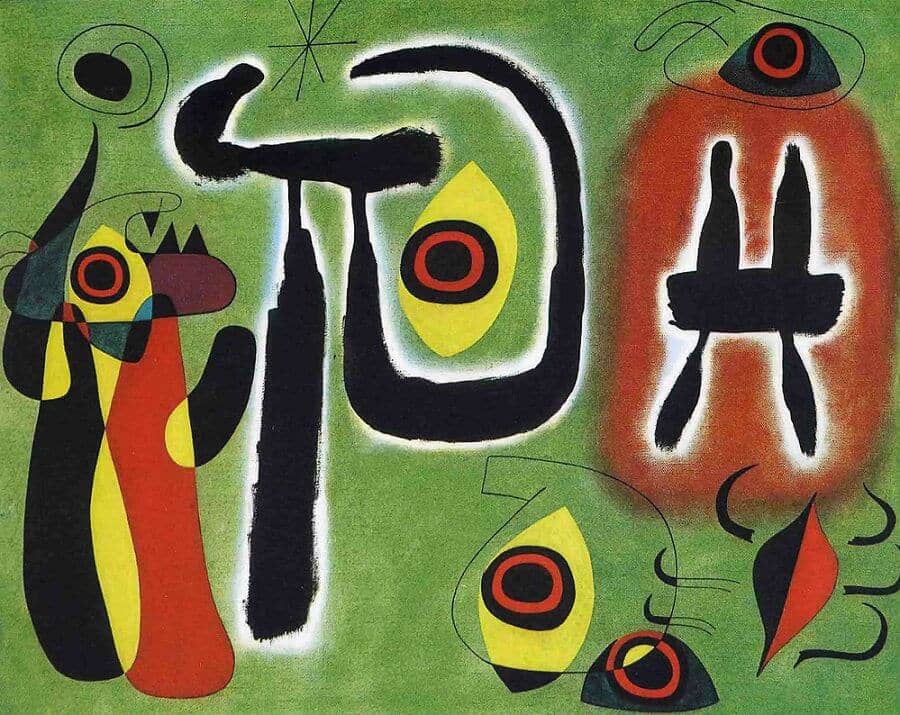 The Red Sun Gnaws at the Spider, 1948 by Joan Miro
