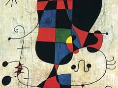 Figures and Dog in front of the Sun by Joan Miro