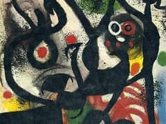 Woman and Birds in the Night by Joan Miro