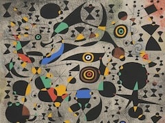 Woman Encircled by the Flight of a Bird by Joan Miro